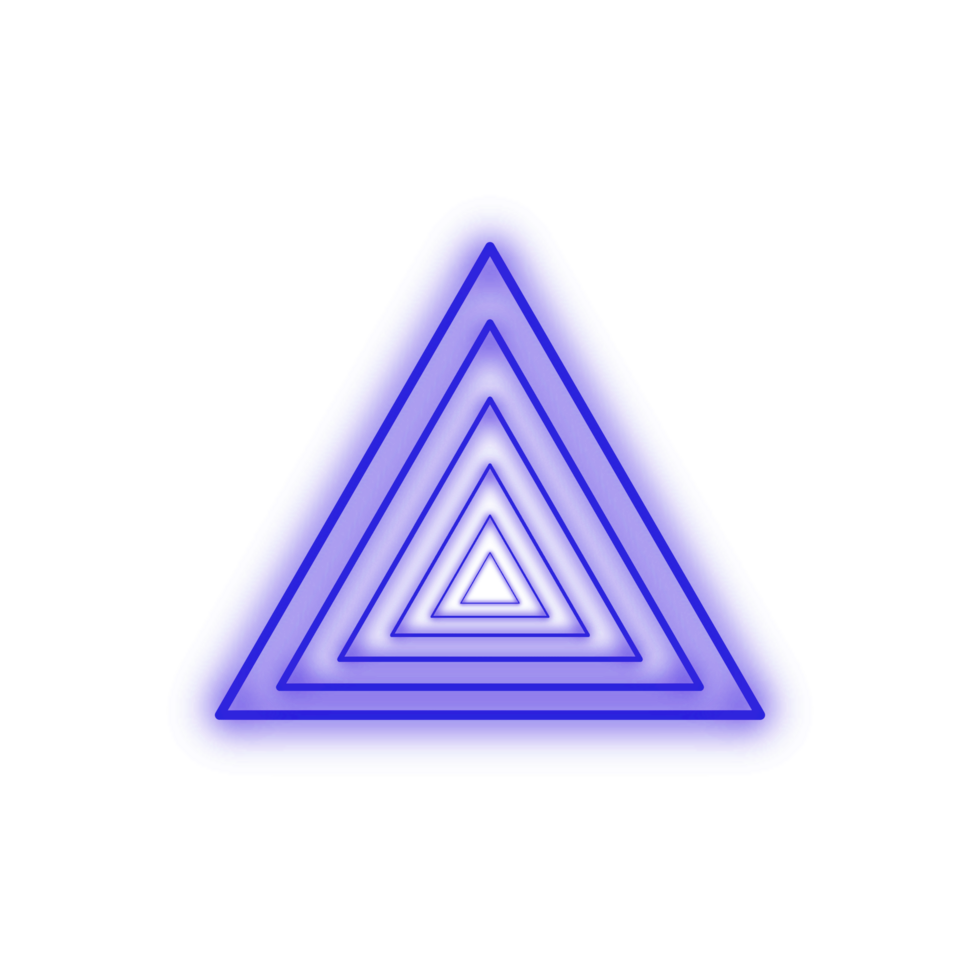 Blue Neon Triangle png