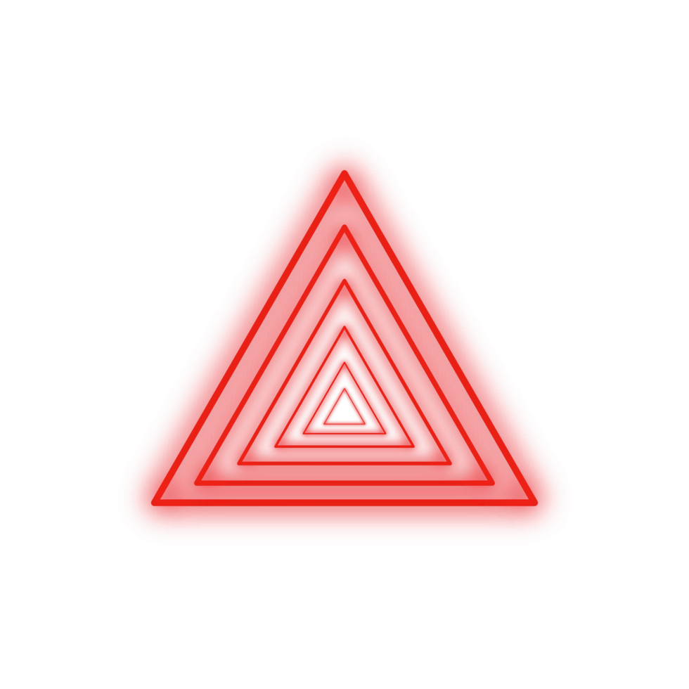 Red Neon Triangle png