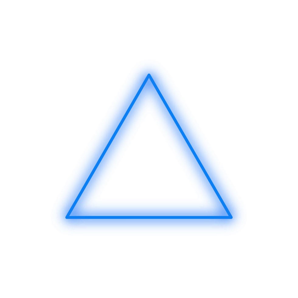 Blue Neon Triangle png