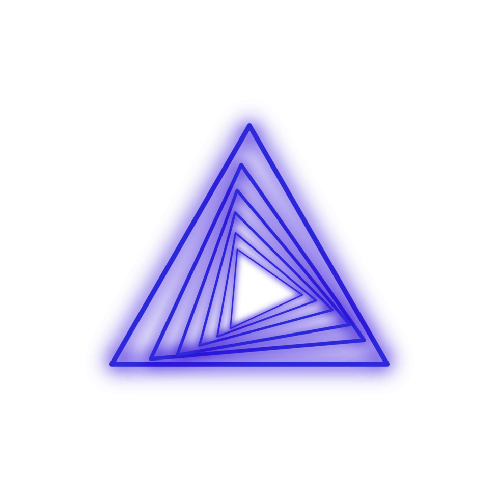 Blue Neon Triangle png