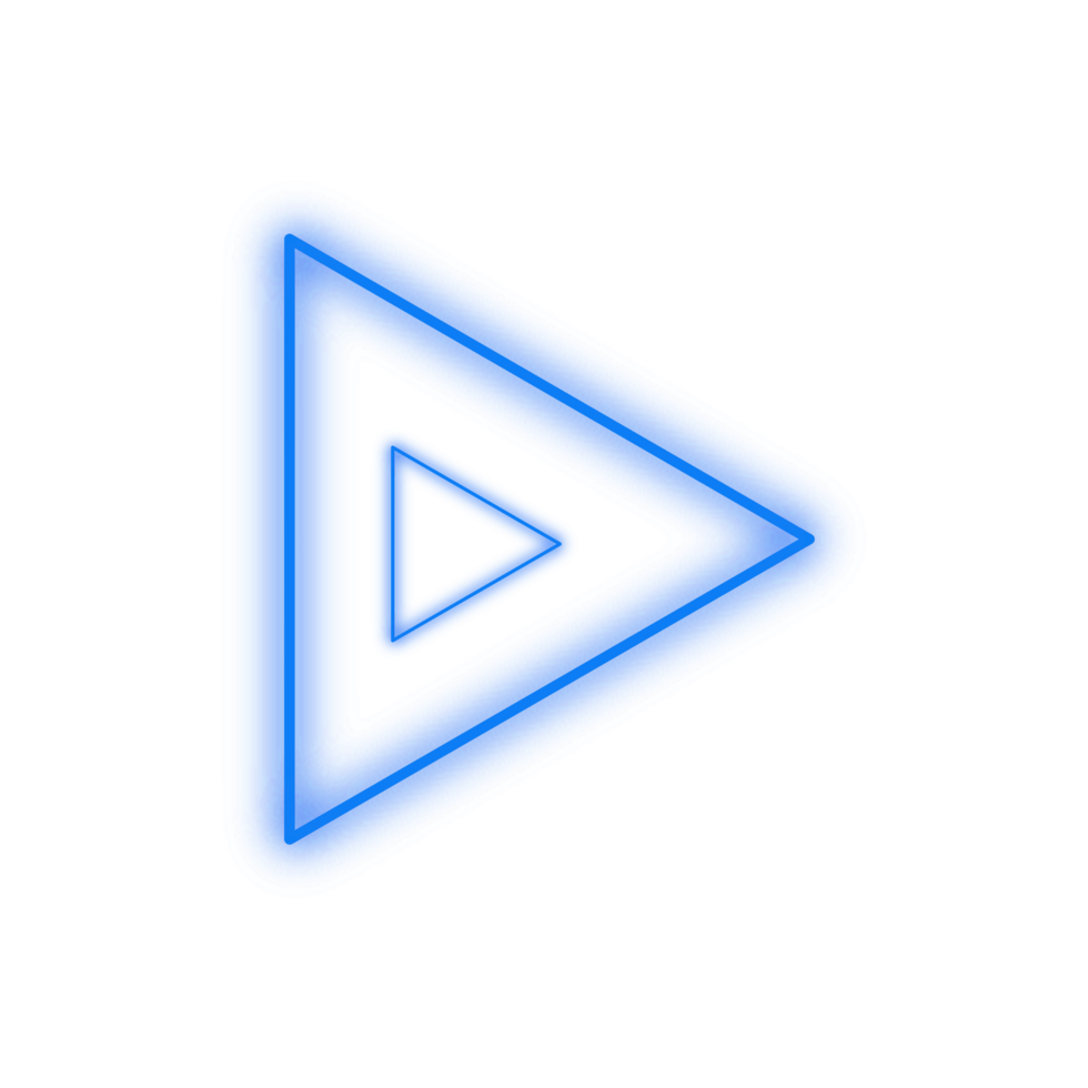 Blue Neon Triangle png