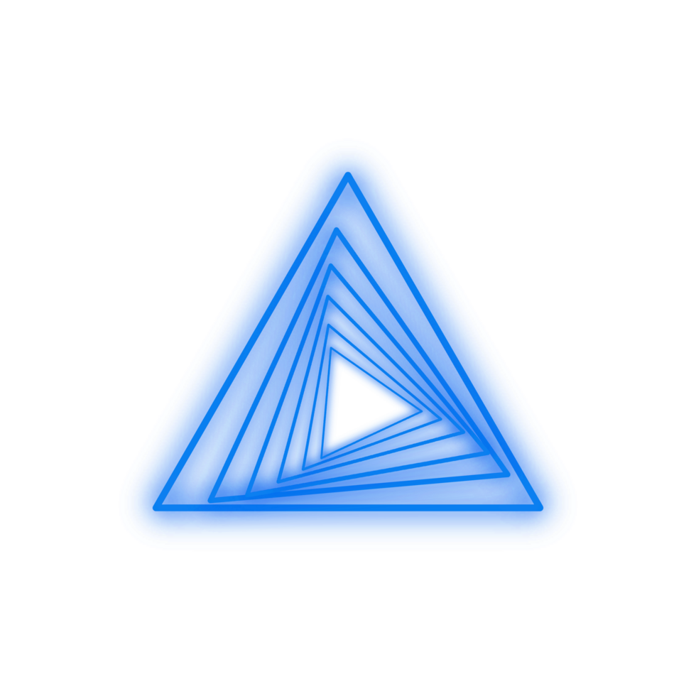 Blue Neon Triangle png