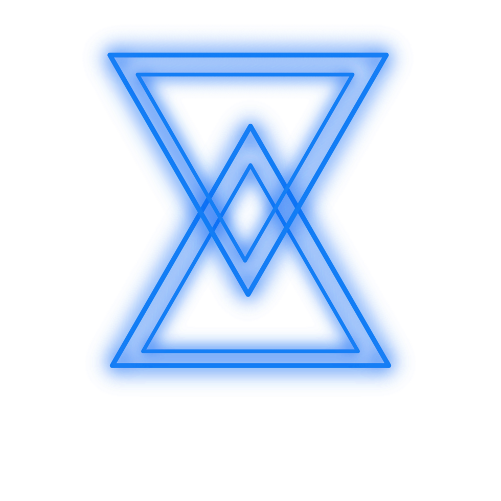 Blue Neon Triangle png
