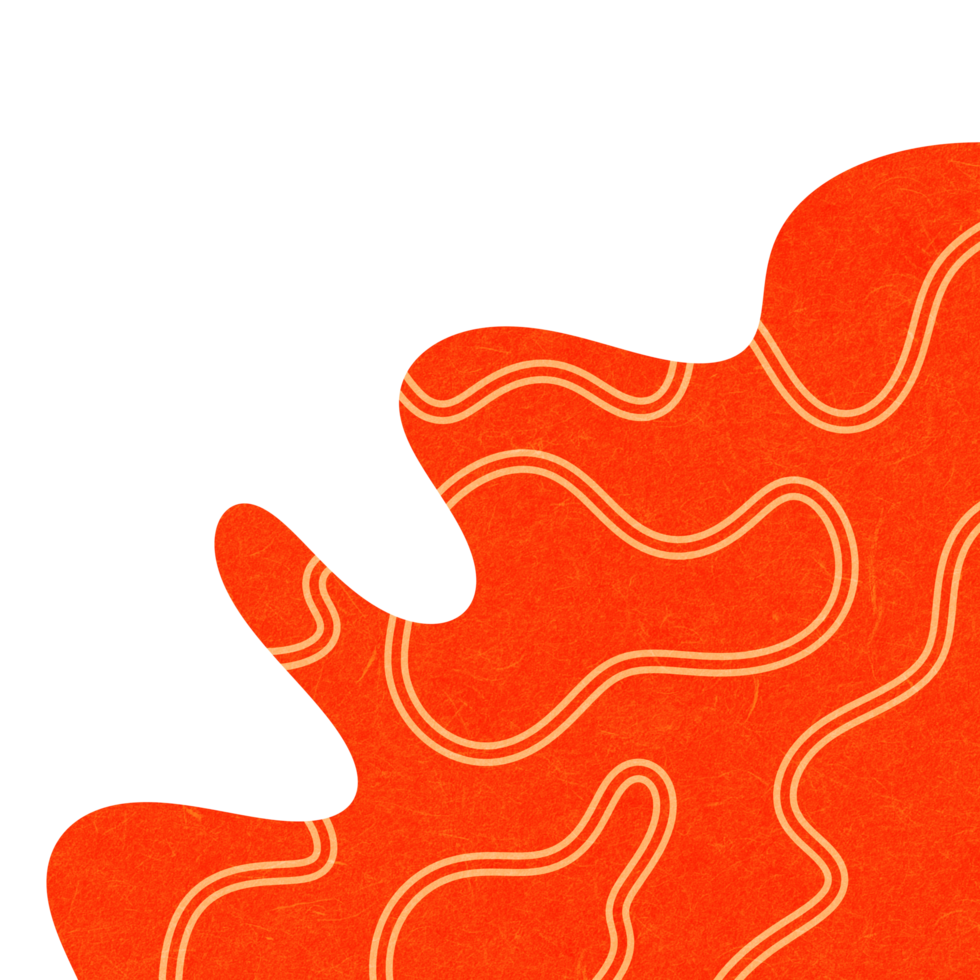 Red Wavy Corner Shape png