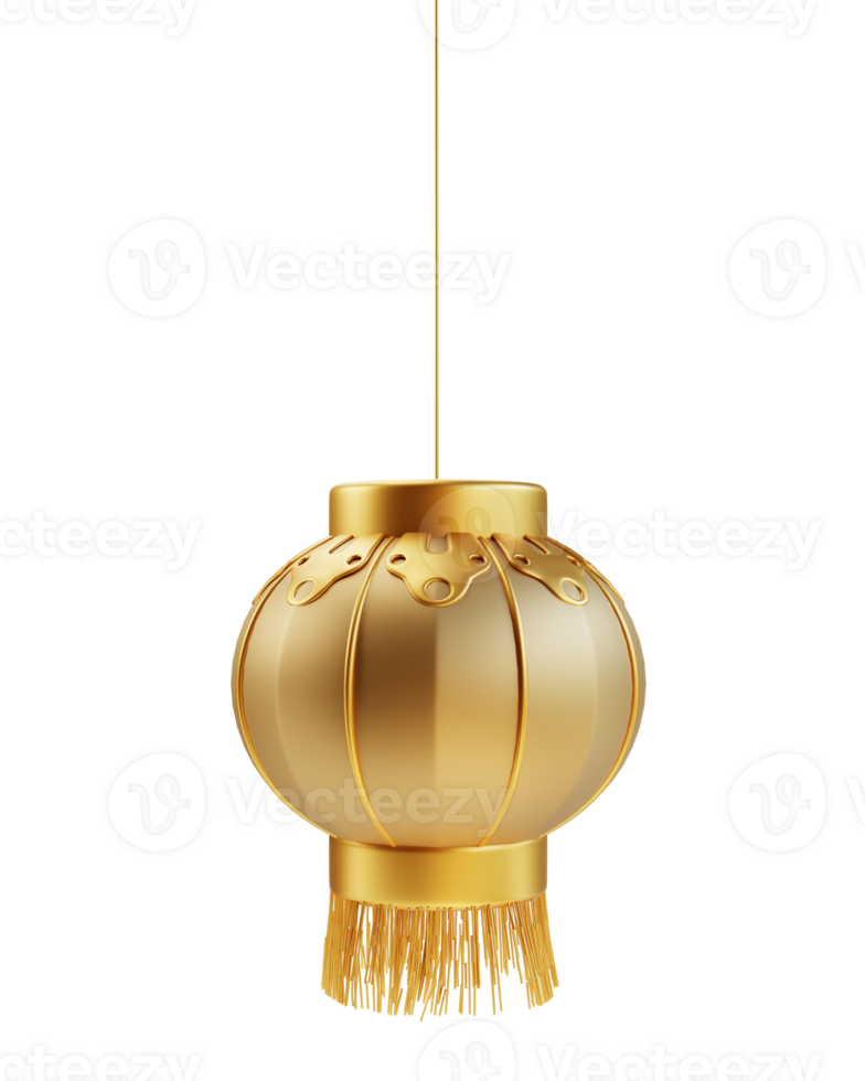 Happy chinese new year wealth and prosperity with chinese lanterns isolated on background. 3D Elements asian festival for banner, poster, flyers, greeting card. 3d rendering png