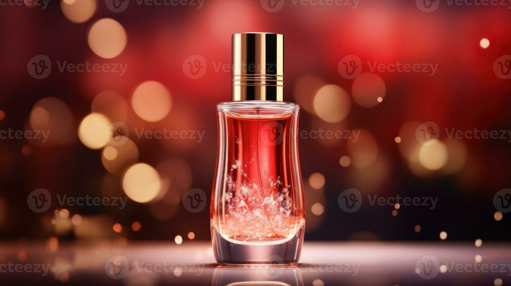 ai generado lujo perfume, cosmético prima vaso botella. bandera, póster para belleza promoción de elegante producto para anuncios en cubierto seda tela ropa elegantes antecedentes con perlas generativo ai foto