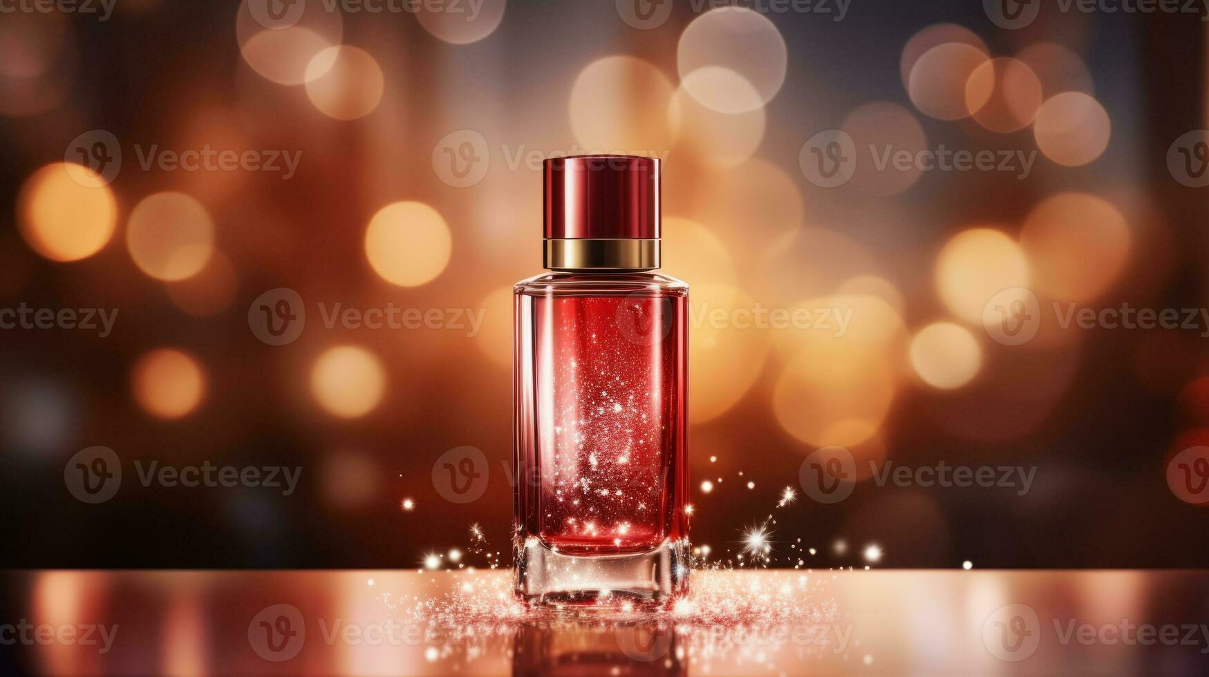 AI generated Luxury perfume, cosmetic premium glass bottle. Banner, poster for beauty promotion of elegant product for ads on draped silk fabric clothing elegants background with pearls. Generative AI photo