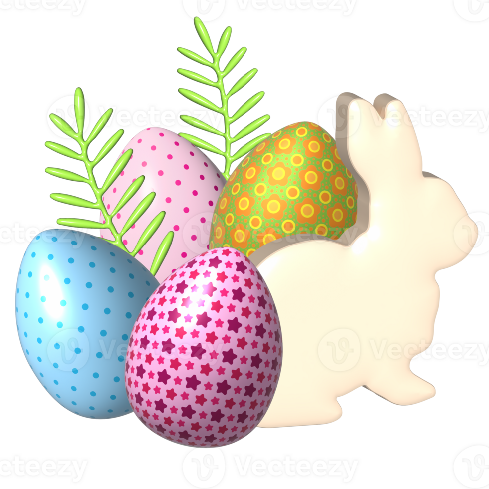 Easter eggs illustration png