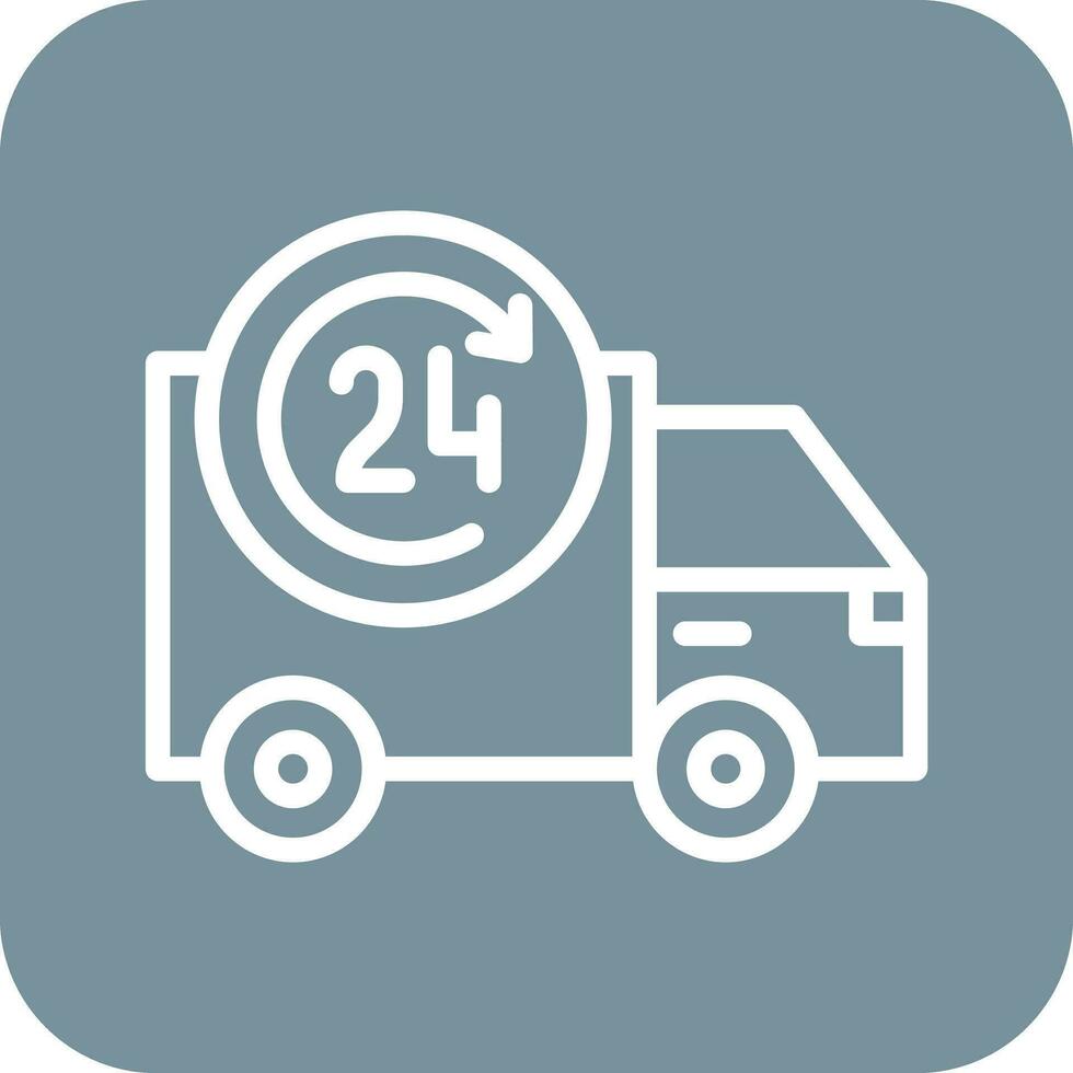 24 Hours Delivery Vector Icon