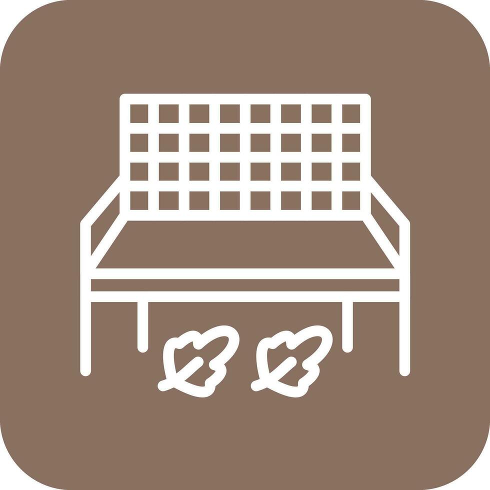 Autumn Bench Vector Icon