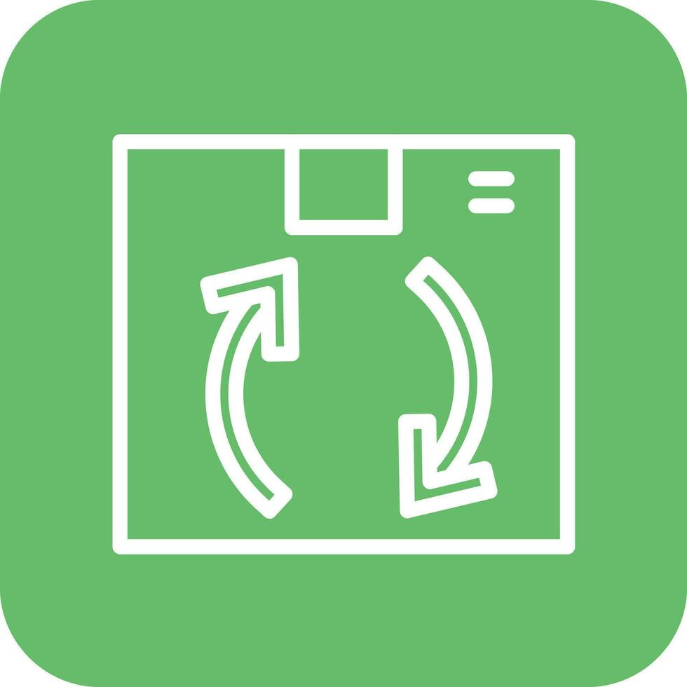 paquete reciclar vector icono