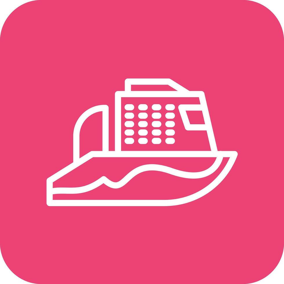 Ferry Boat Vector Icon