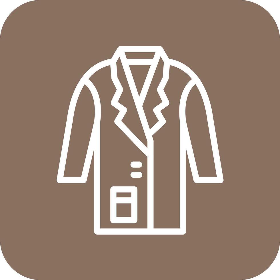 Winter Long Coat Vector Icon