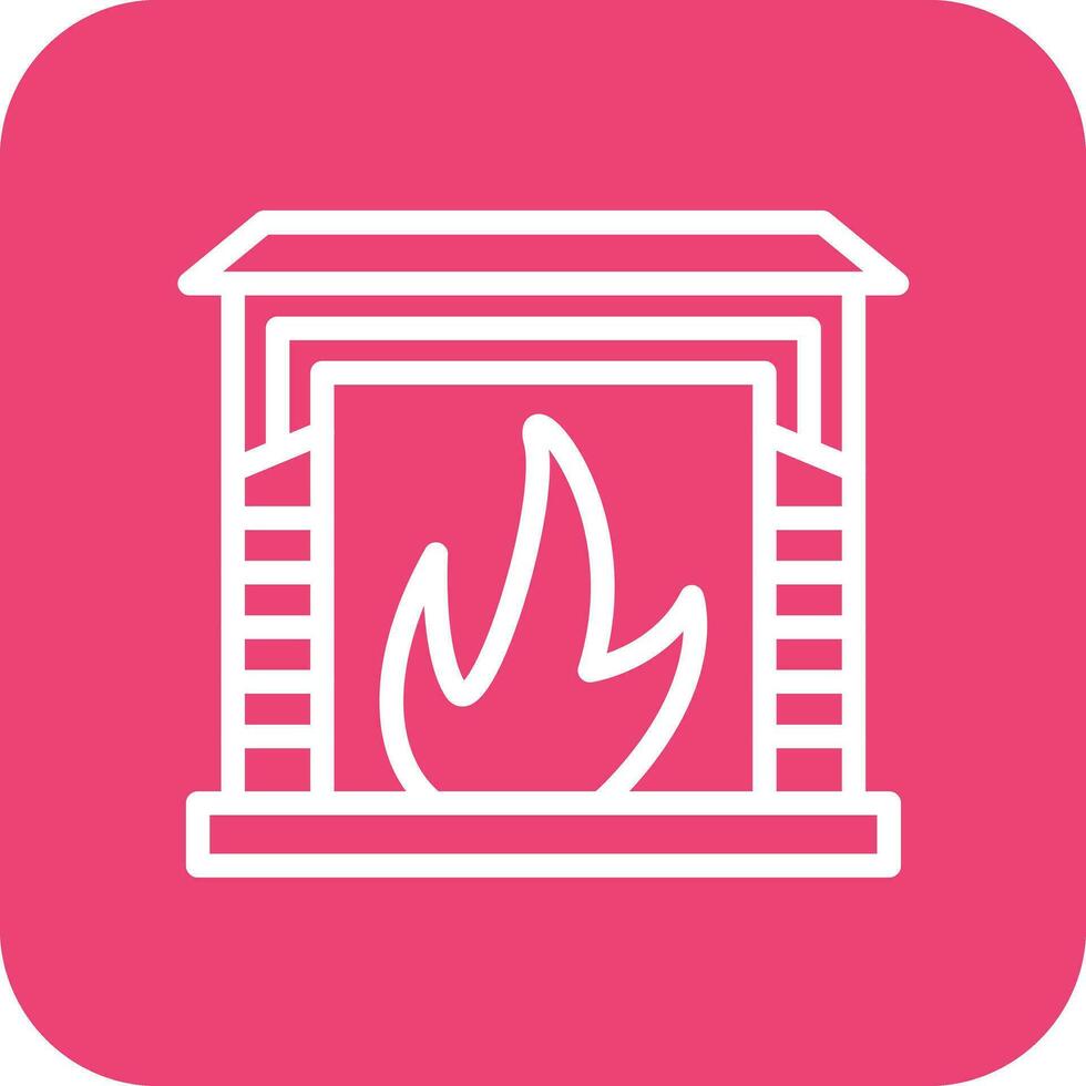 Fireplace Vector Icon