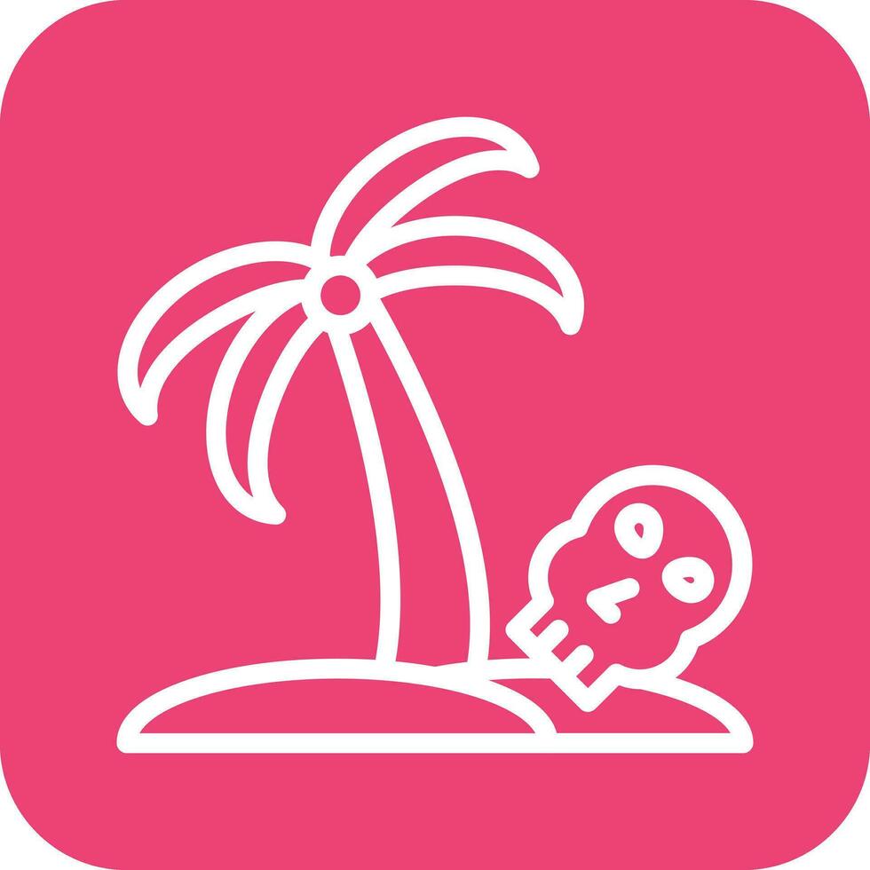 Skull Island Vector Icon