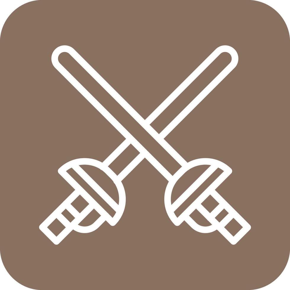 Fencing Sports Vector Icon