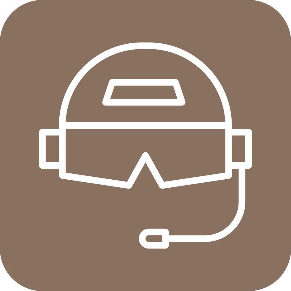 Pilot Helmet Vector Icon