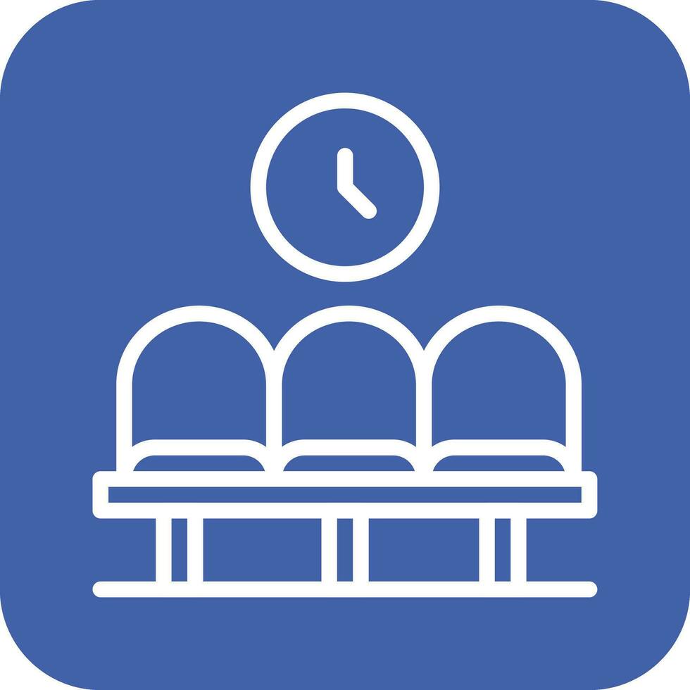 Airport Waiting Room Vector Icon