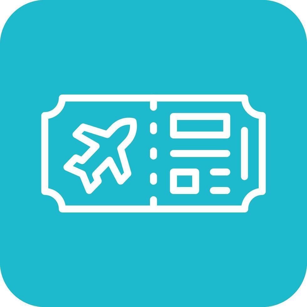 Flight Ticket Vector Icon