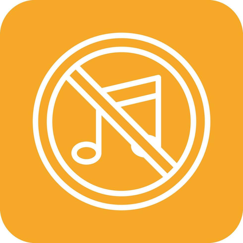 No Music Vector Icon