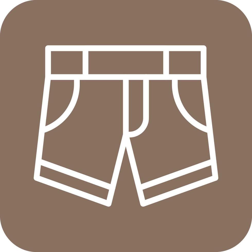 icono de vector de pantalones cortos