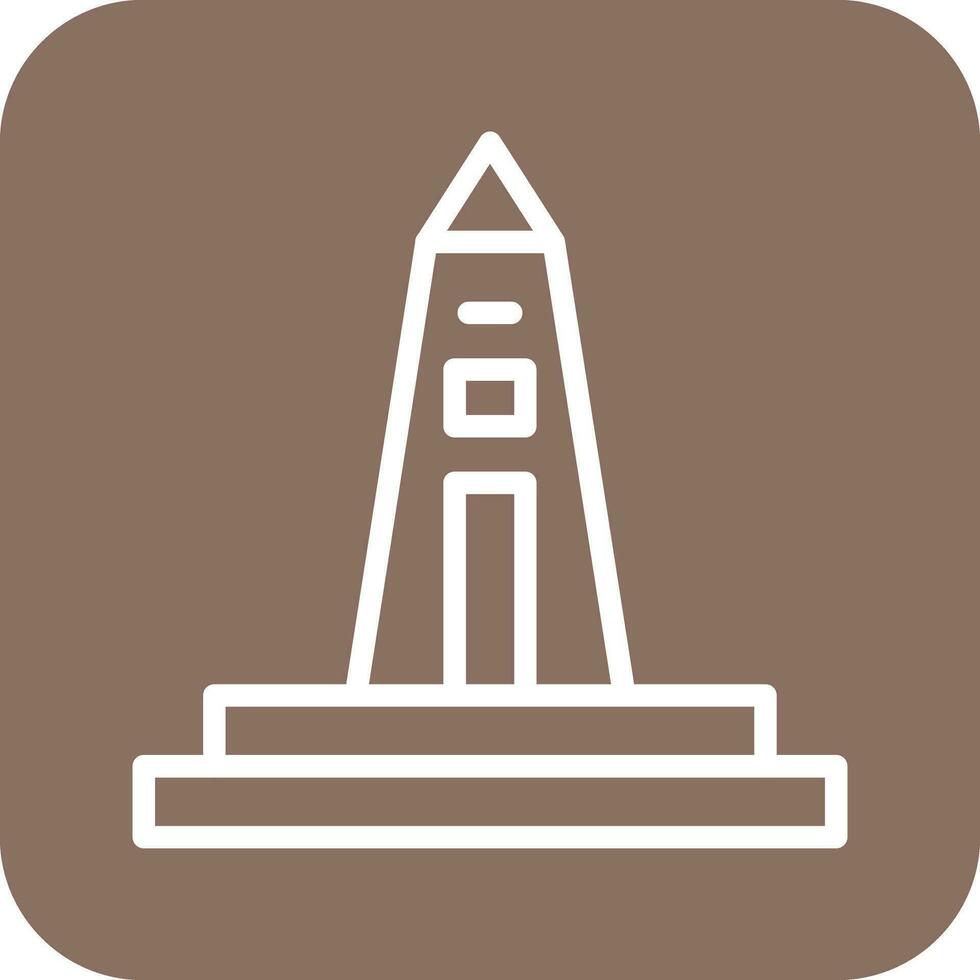 icono de vector de obelisco