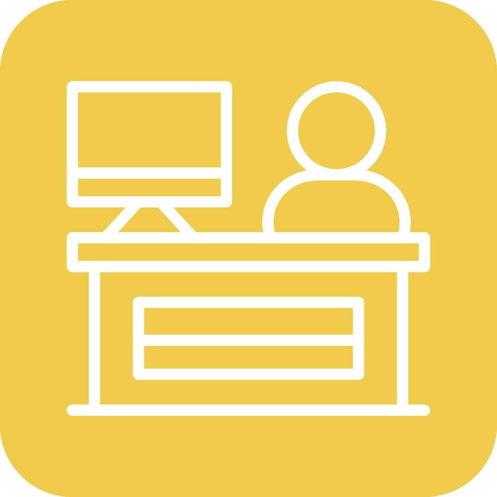 Hotel Reception Vector Icon