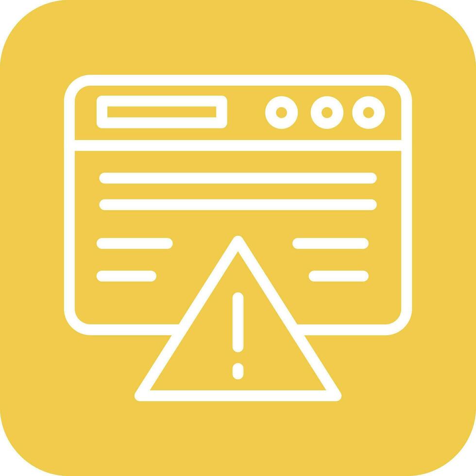 Website Warning Vector Icon