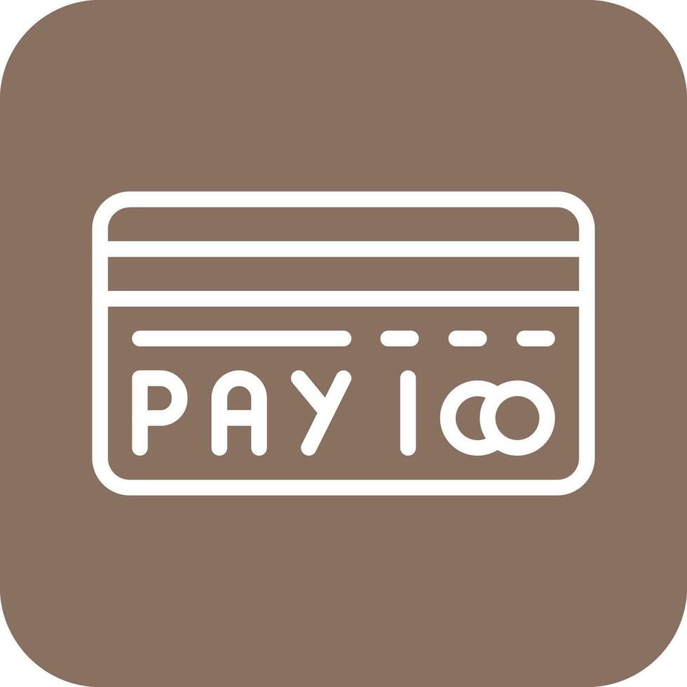 icono de vector de pago con tarjeta