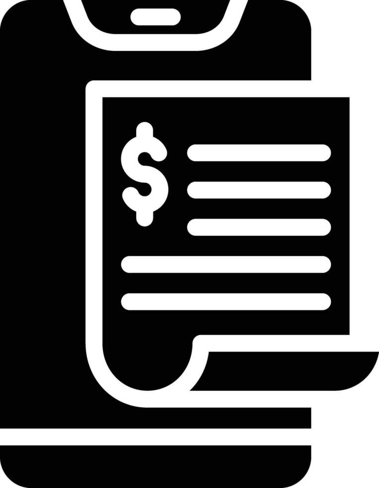 Online Invoice Vector Icon