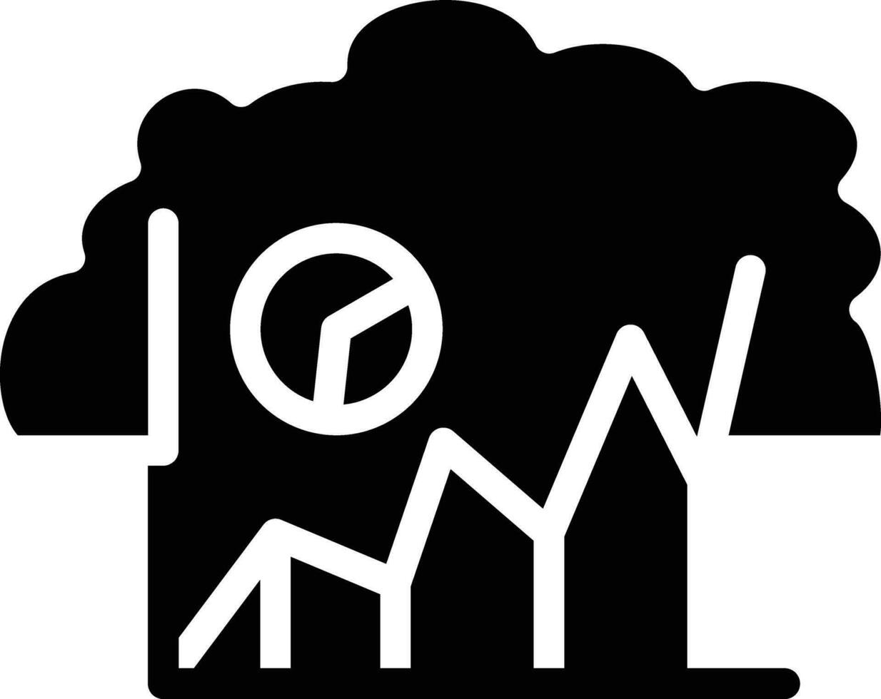 Cloud Stats Vector Icon