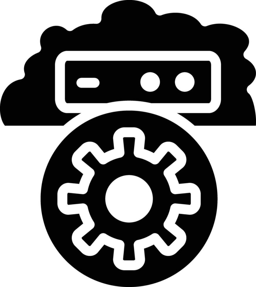 Cloud Setting Vector Icon