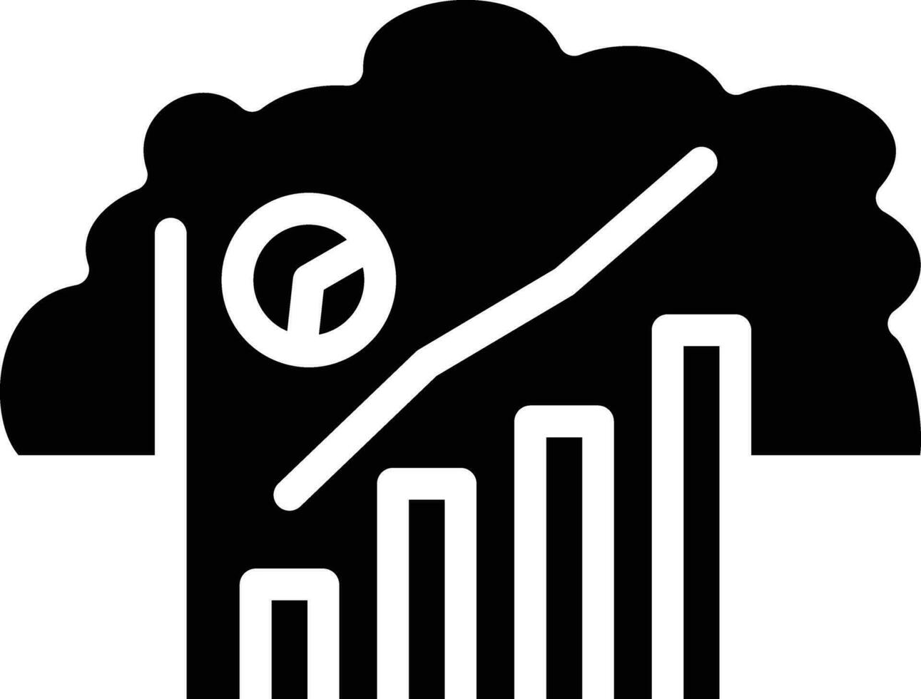 Cloud Stats Vector Icon