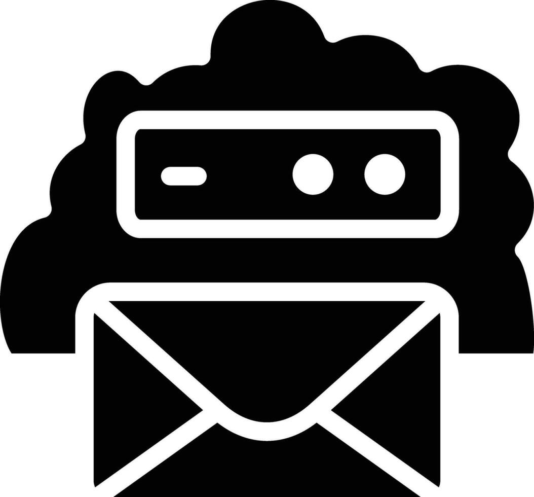 Cloud Email Vector Icon