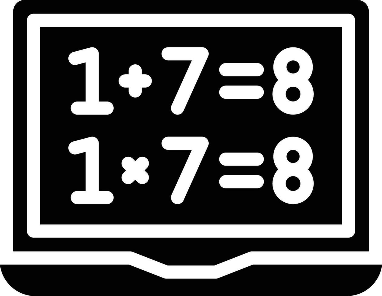 Online Maths Vector Icon