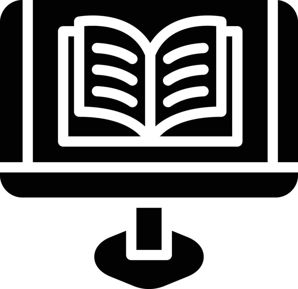 icono de vector de libro abierto