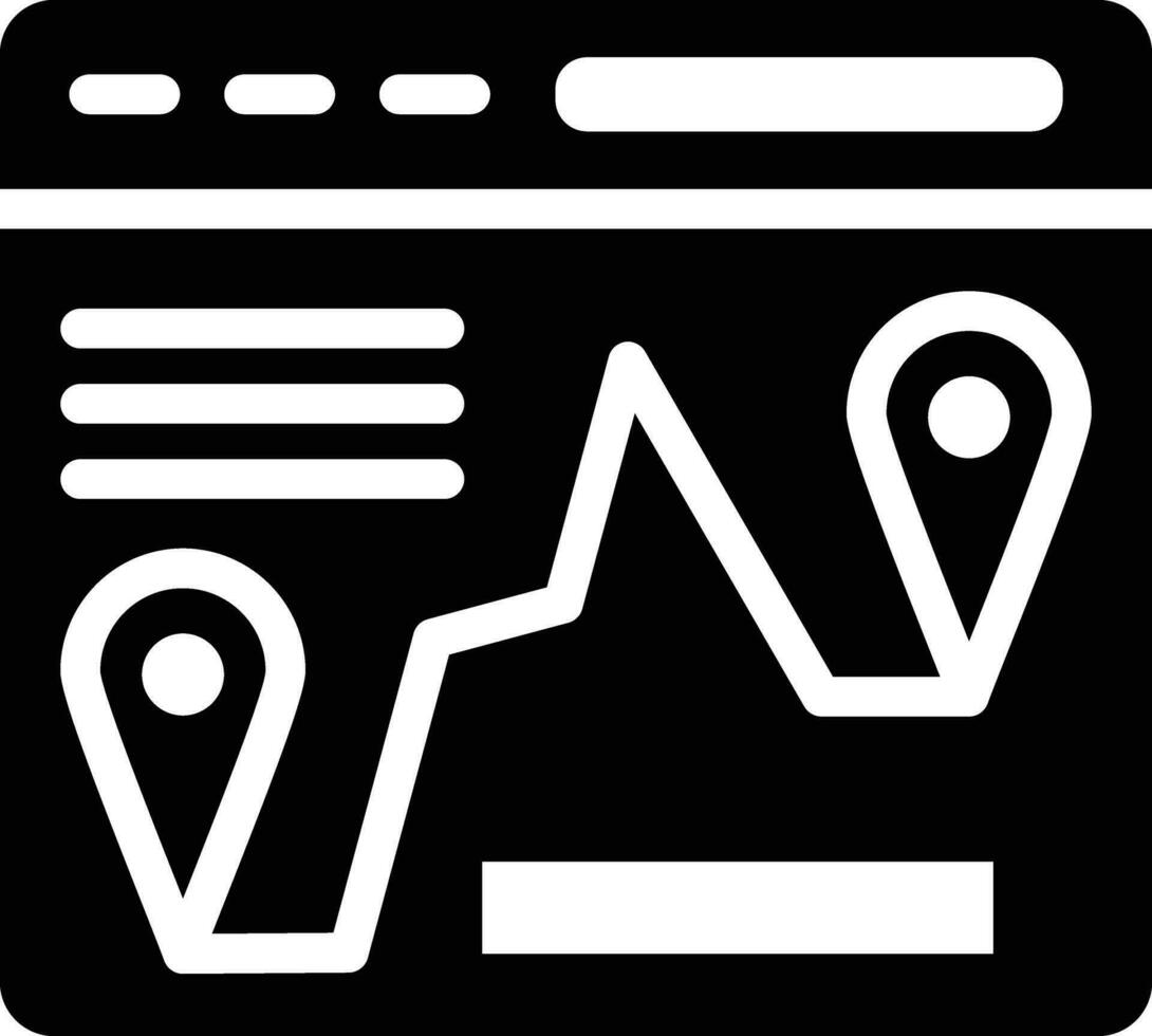 Route Map Vector Icon