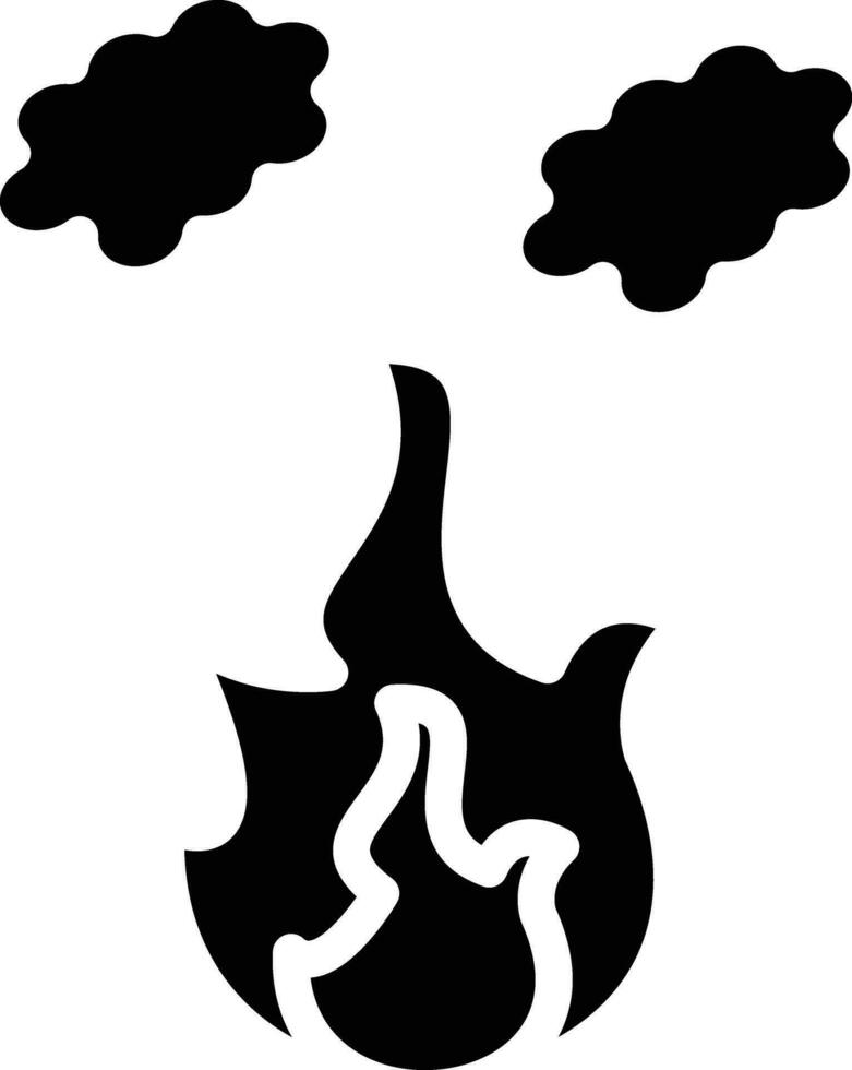 icono de vector de contaminación de fuego