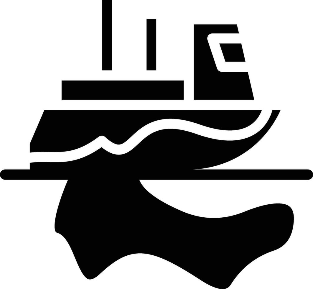 Ocean Oil Spill Vector Icon