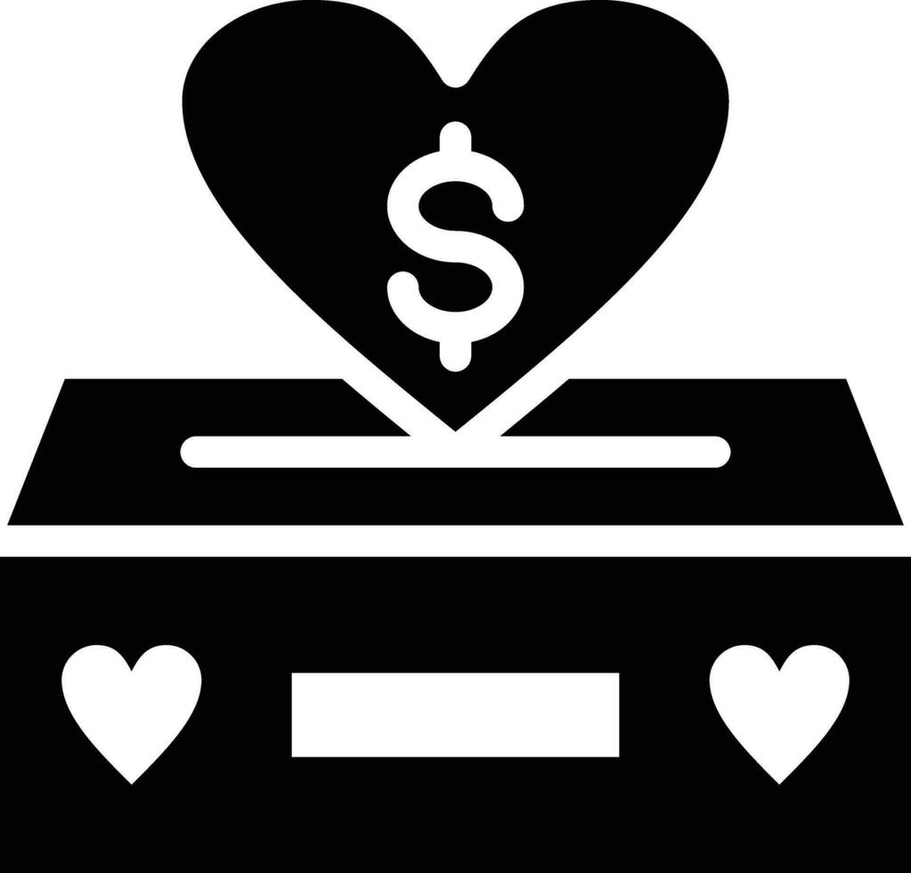 Charity Box Vector Icon