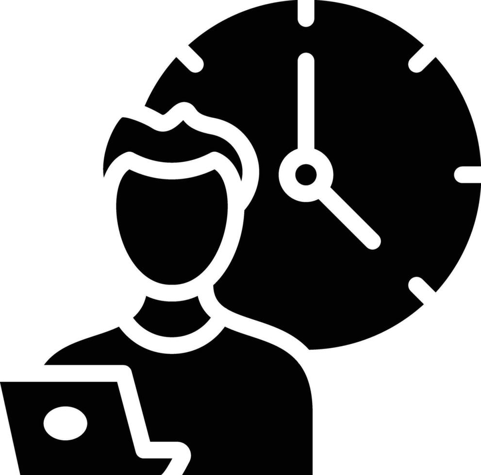 icono de vector de horas de trabajo