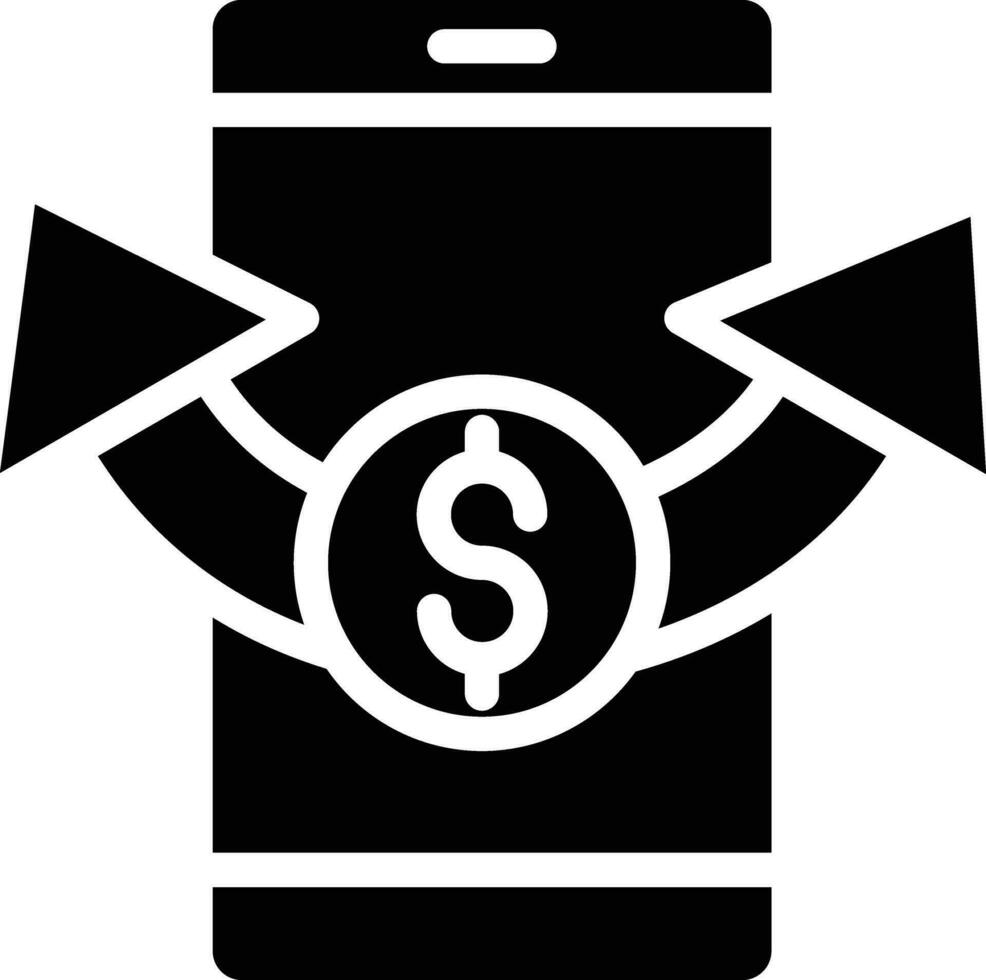 Send Money Mobile Vector Icon