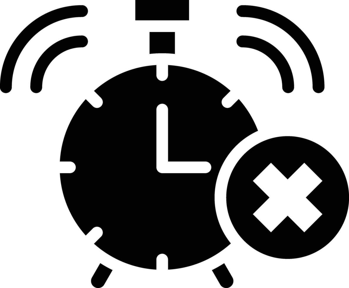 eliminar icono de vector de alarma