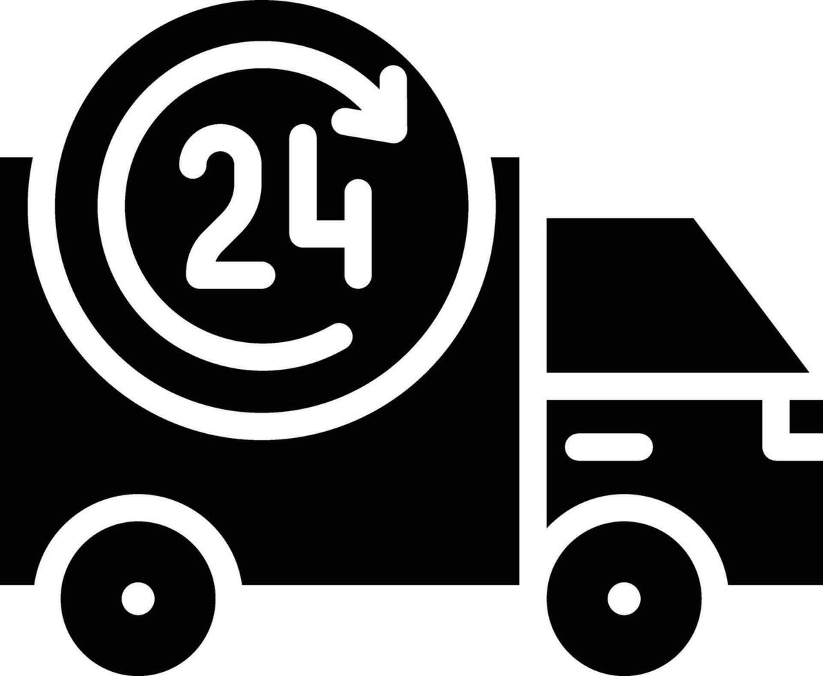 24 Hours Delivery Vector Icon