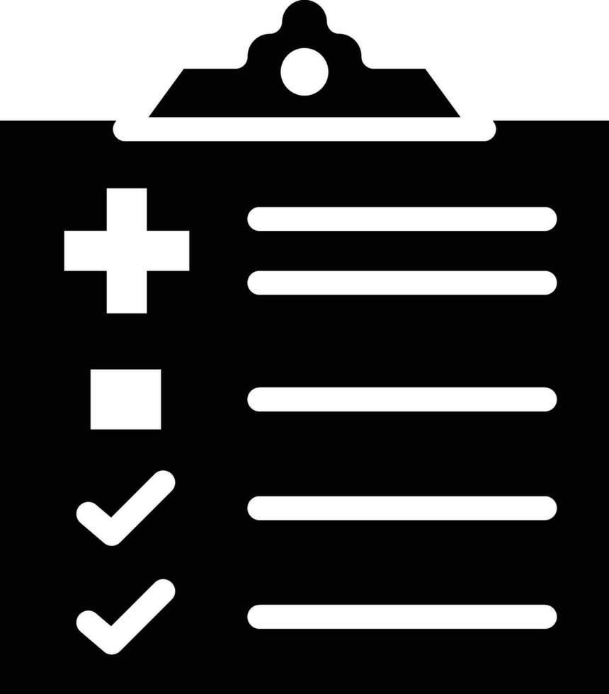 paciente Lista de Verificación vector icono