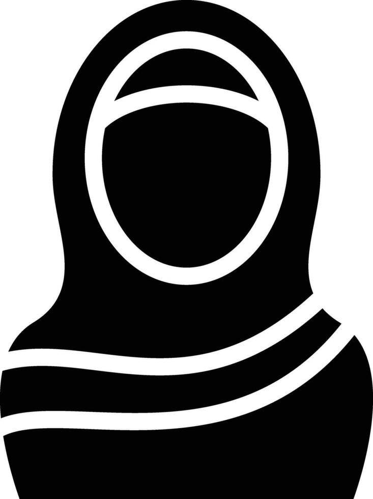 icono de vector de hiyab