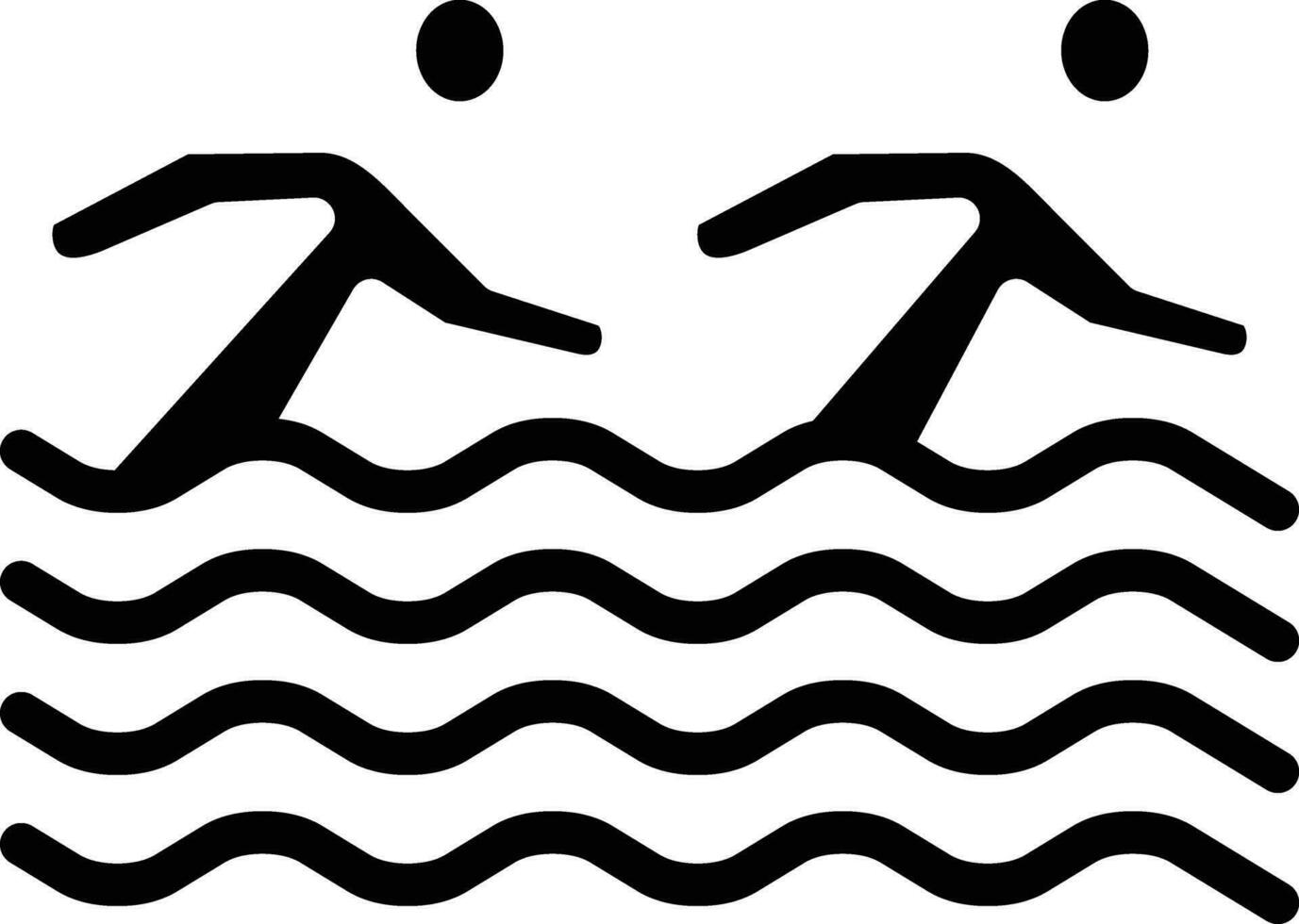 Synchronised Swimming Vector Icon