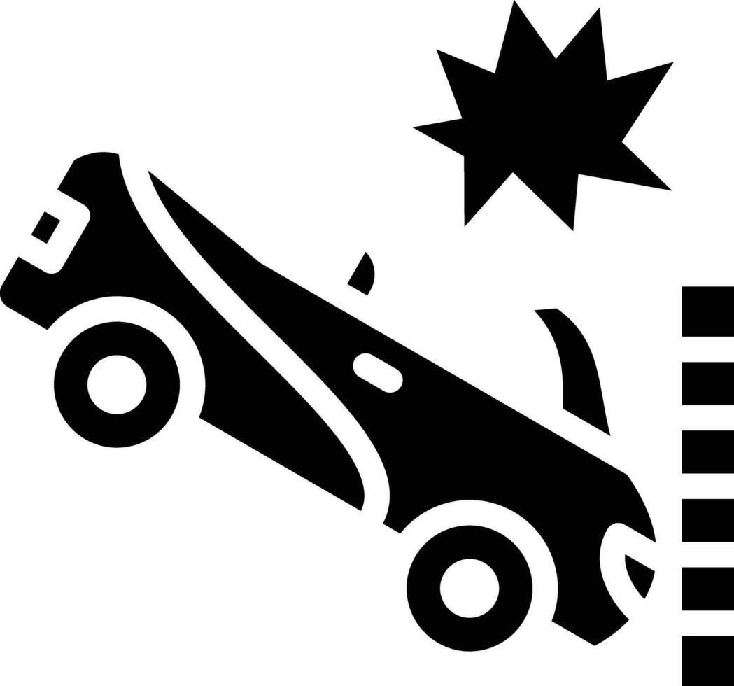 carrera accidente vector icono