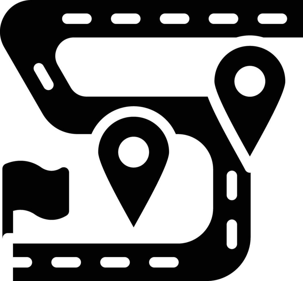 Race Route Vector Icon