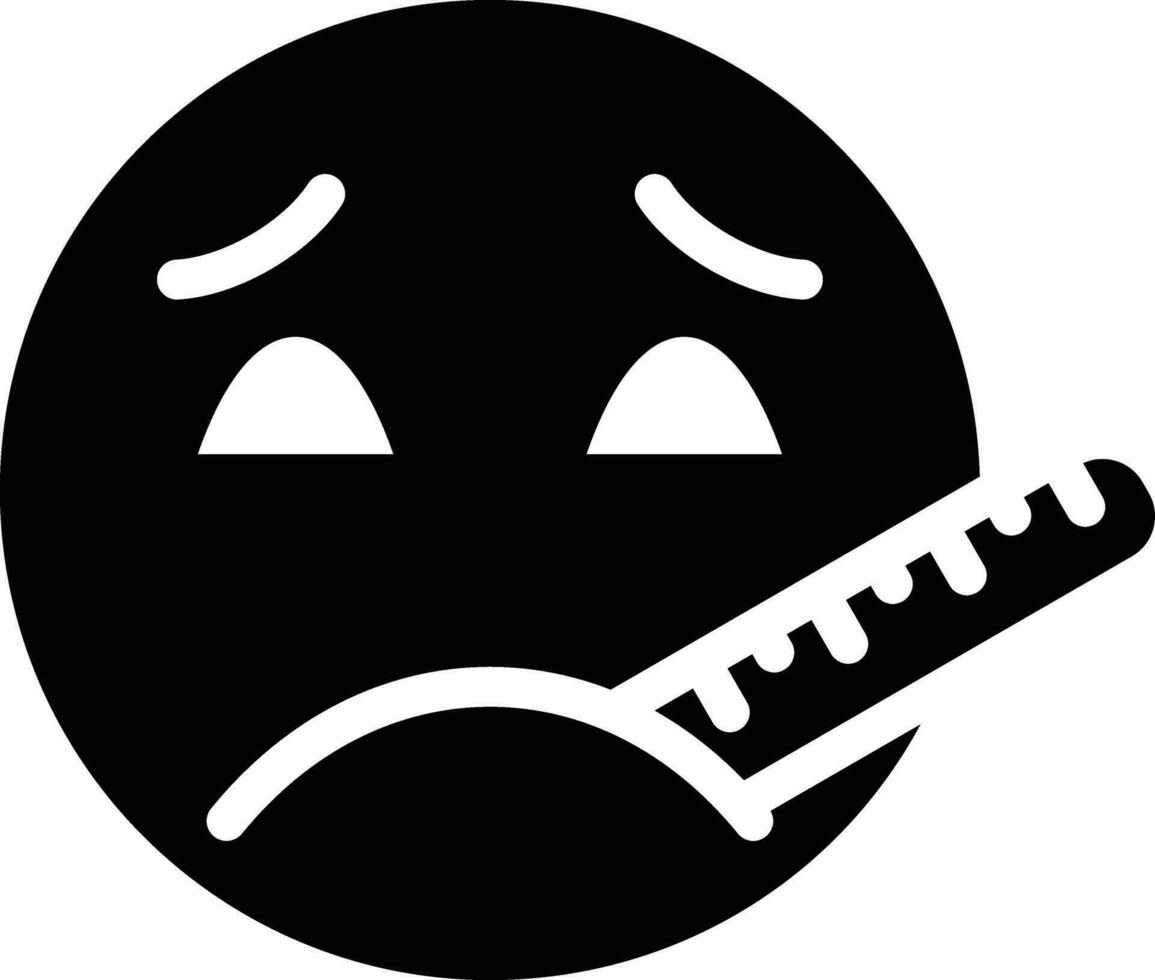 Face with Thermometer Vector Icon